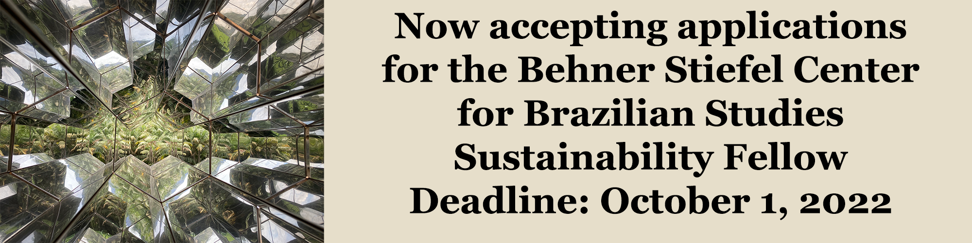 Now accepting applications for Brazilian Studies Sustainability Fellow. Apply by October 1, 2022.