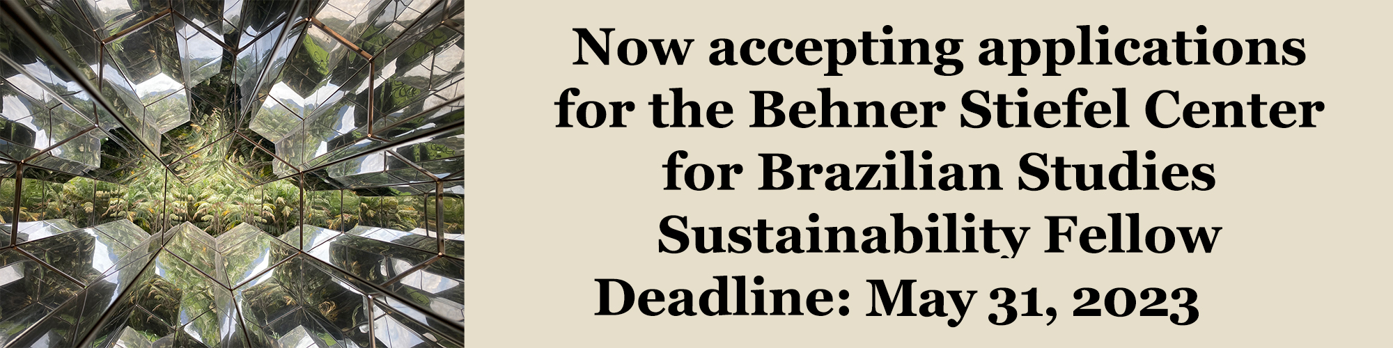 Now accepting applications for Brazilian Studies Sustainability Fellow. Apply by May 21, 2023.